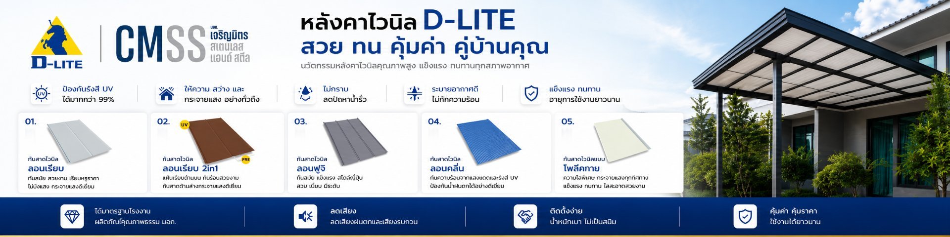 ดีไลท์ (D-Lite) — บริษัท เจริญมิตร สแตนเลส แอนด์ สตีล จำกัด