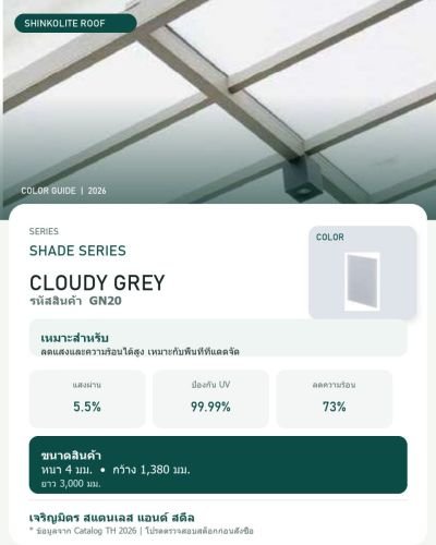 Shinkolite Shade Series Cloudy Grey (GN20)