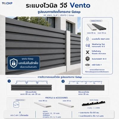 ระแนงไวนิล VENTO G Step