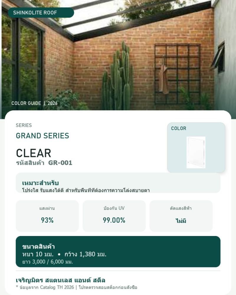 Shinkolite Grand Series Clear (GR-001)