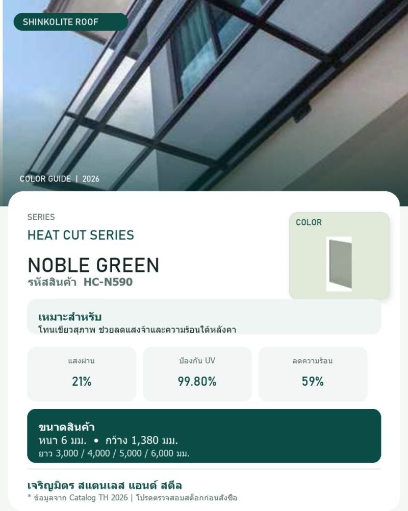 Shinkolite Heat Cut Series Noble Green (HC-N590)