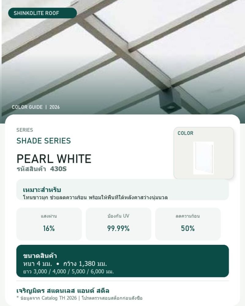Shinkolite Shade Series Pearl White (430S)
